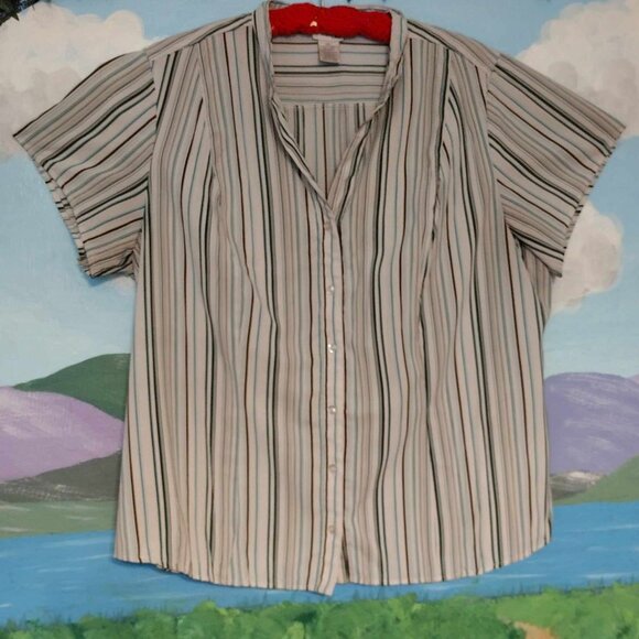 East 5th Striped Short Sleeve Shirt Size 2X - Picture 1 of 4